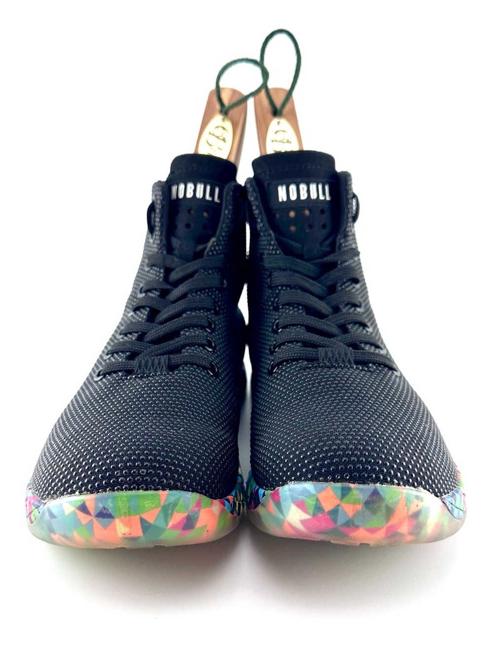 NOBULL Black Kaleidoscope Outwork High Top Trainers Men 7 Women 8.5